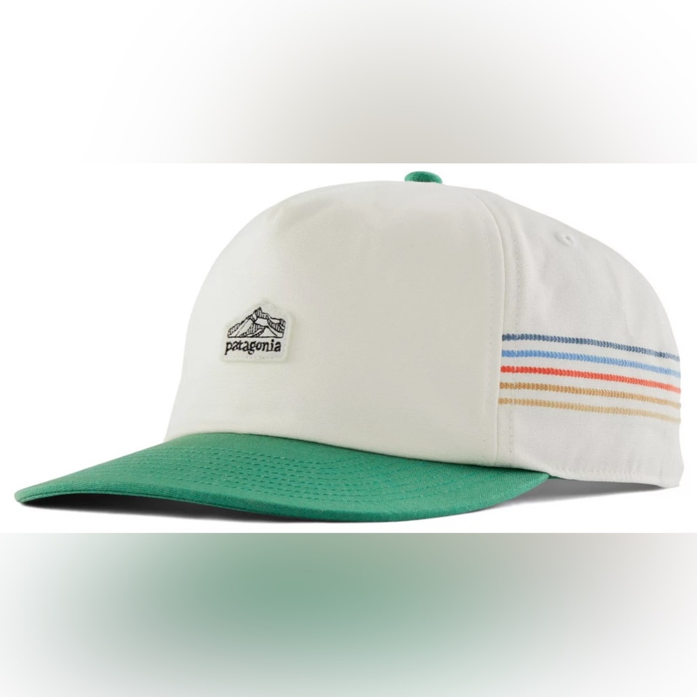 Patagonia Line Logo Ridge Stripe Hat – White – NWT